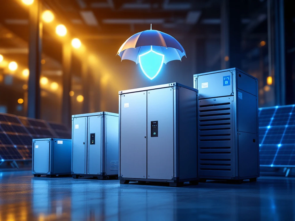 Batterijopslagsystemen, inclusief lithium-ioncontainers en eenheden voor wandmontage in een industriële omgeving met zonnepanelen