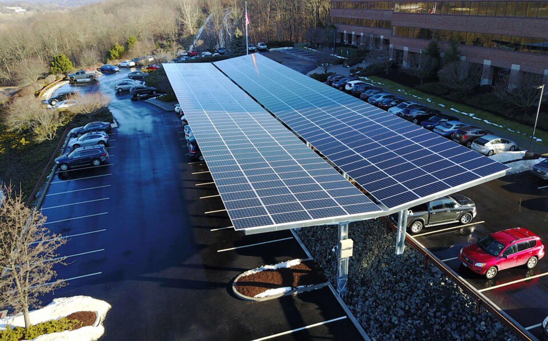 Carport op zonne-energie